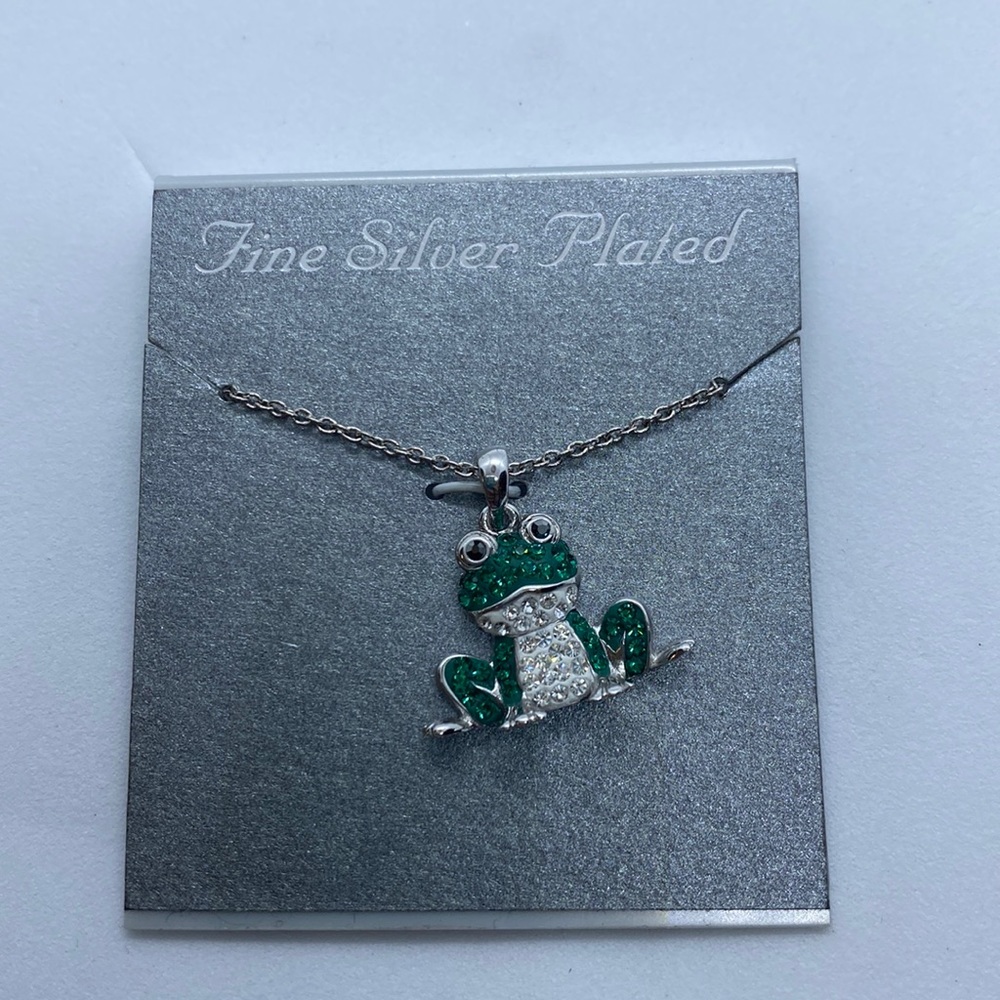 Silver Plated Frog Necklace